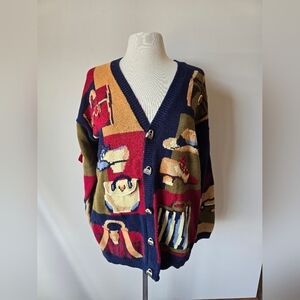 Vintage The Eagle's Eye Women's Accessories Cardigan Size M.